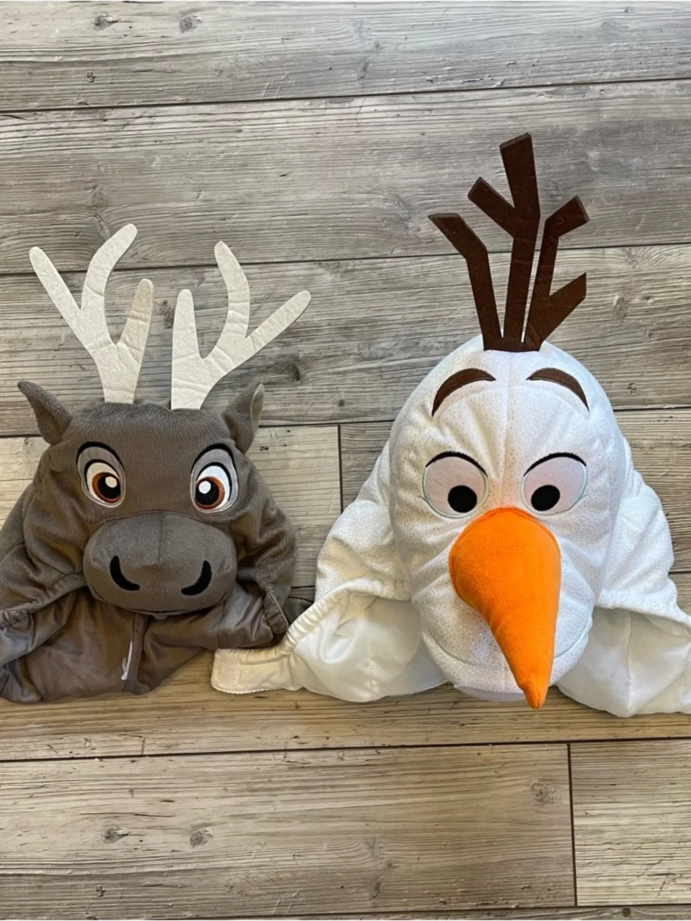 Disney Sven and Olaf Plush Character Hood Hats | Size: Kids | Bundle! Set of 2 - Picture 2 of 5
